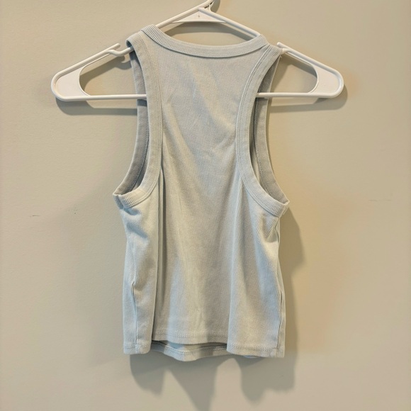 Anthropologie Maeve Ribbed Tank in Light Blue Size: S - Picture 2 of 3
